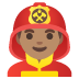 👨🏽‍🚒 man firefighter: medium skin tone display on Google